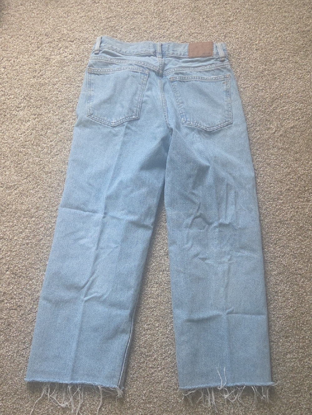 Madewell Low-Slung Baggy Crop Jeans - Light Blue - Picture 7 of 8